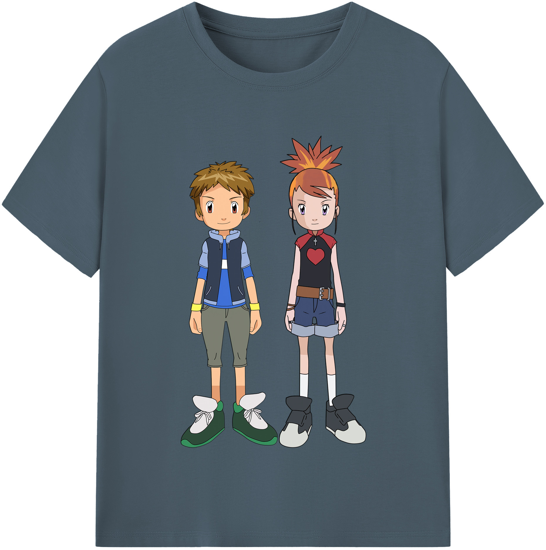 （画像用） Digimon デジタルモンスター/デジモン 綿100％半袖Tシャツ（フロントプリント）